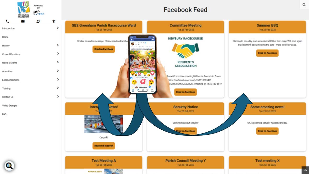 Facebook to Website Feed