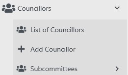 Photo of Councillors menu