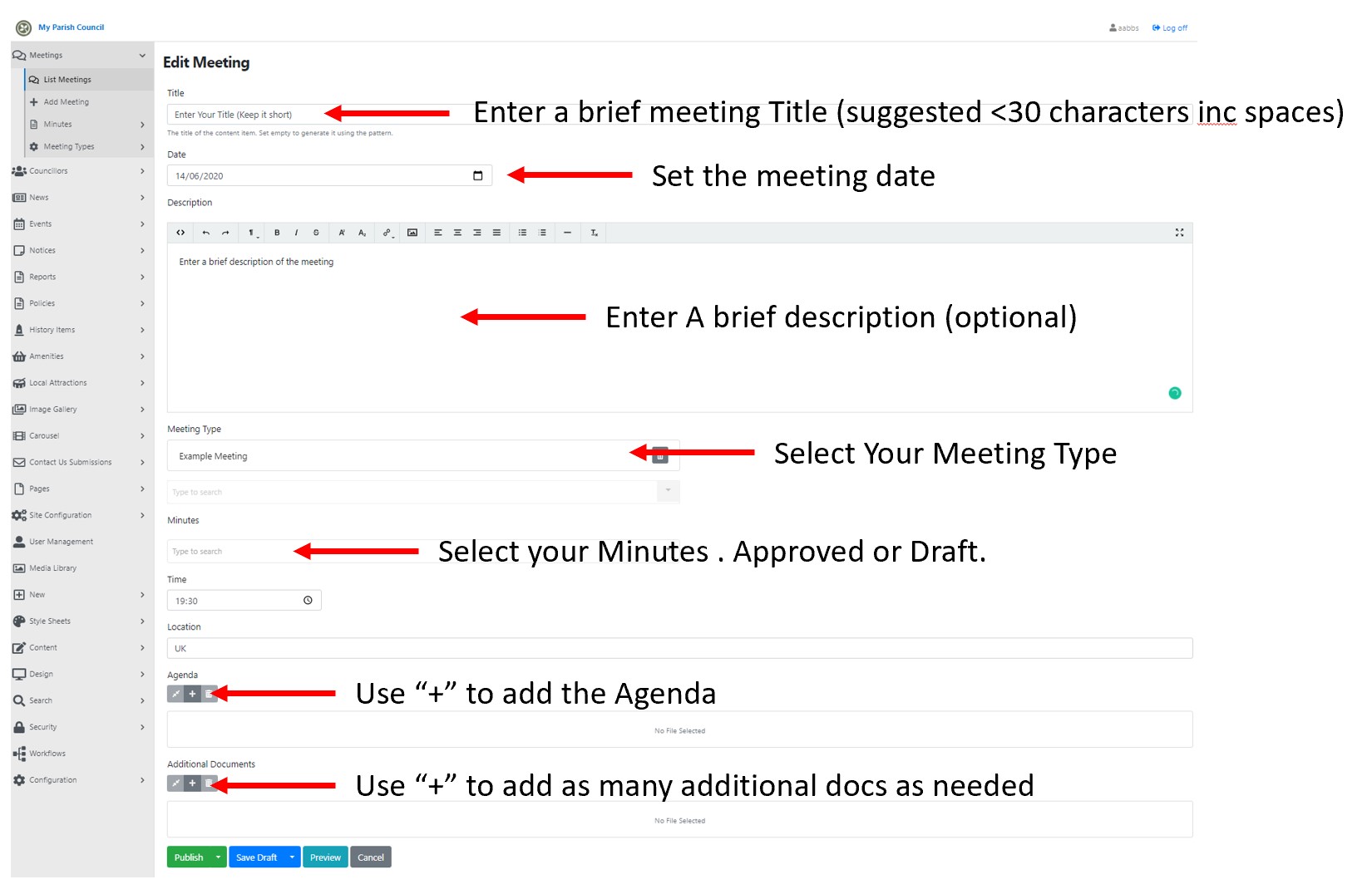 Photo of Create a meeting