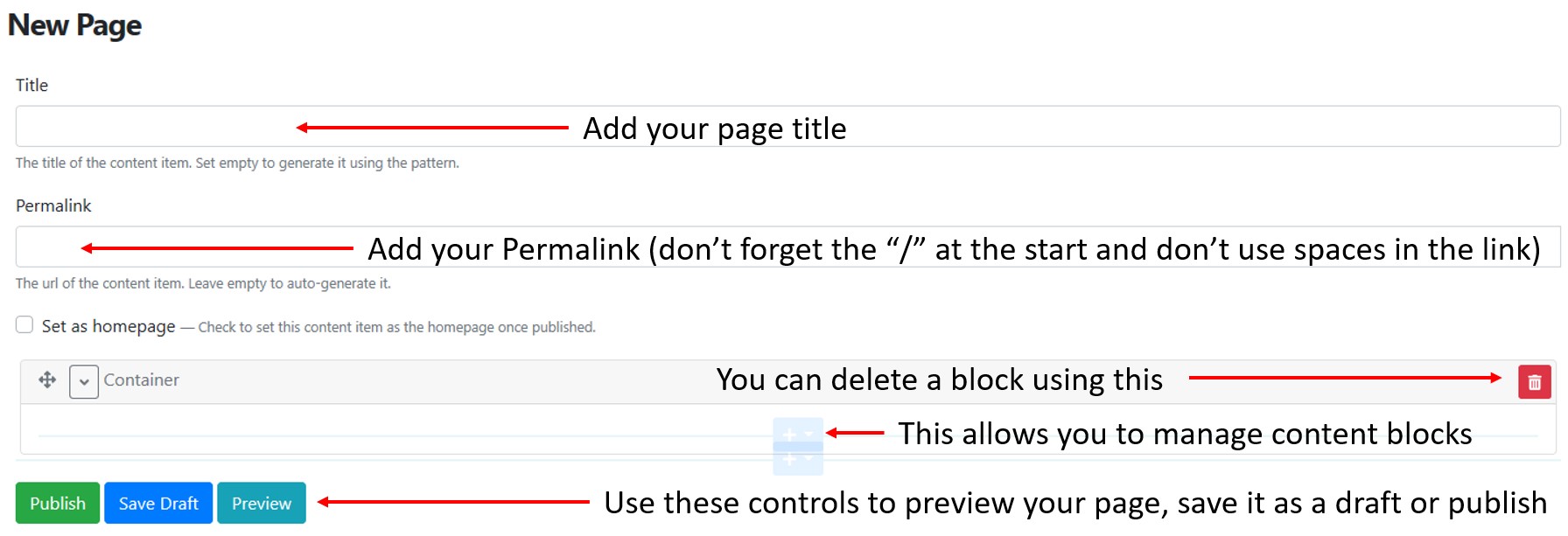 Photo of page form